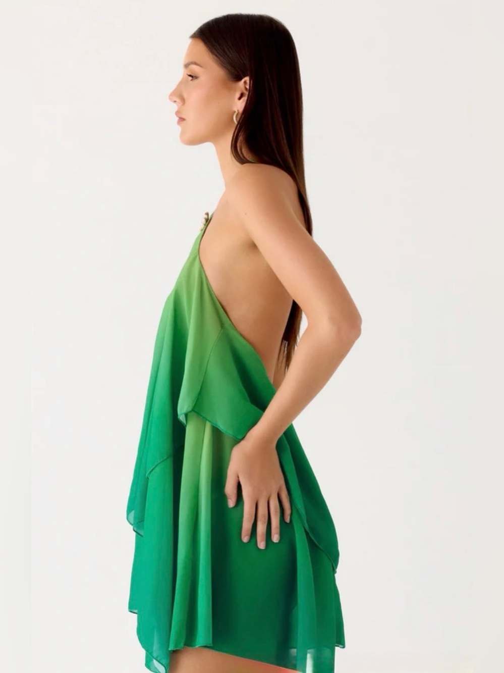 Twin Flame Mini Dress - Green Gradient - Picture 2 of 2